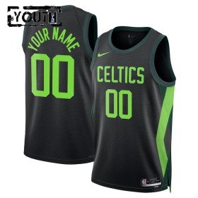 Boston Celtics Trikot Benutzerdefinierte Nike 2024-25 City Edition Schwarz Swingman - Kinder